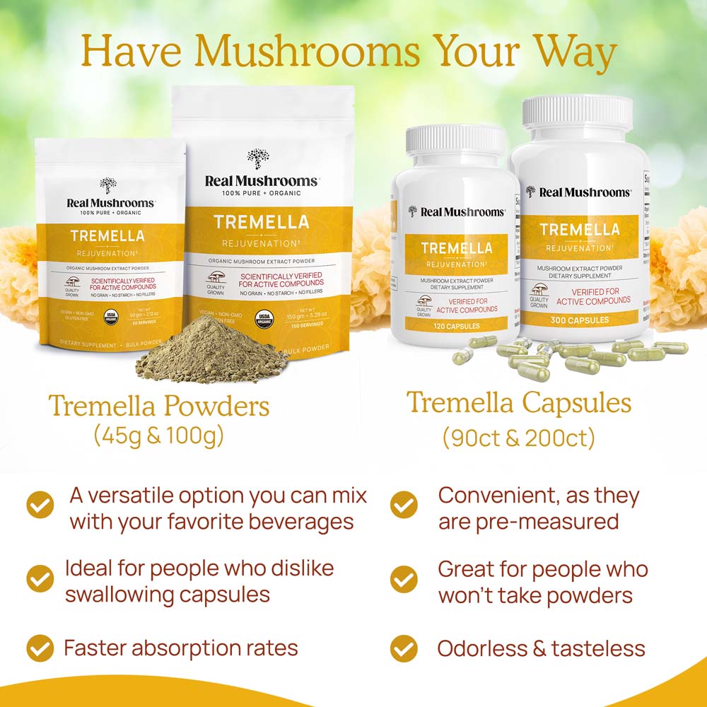 Organic Tremella Extract - 300 Capsules - Image 3